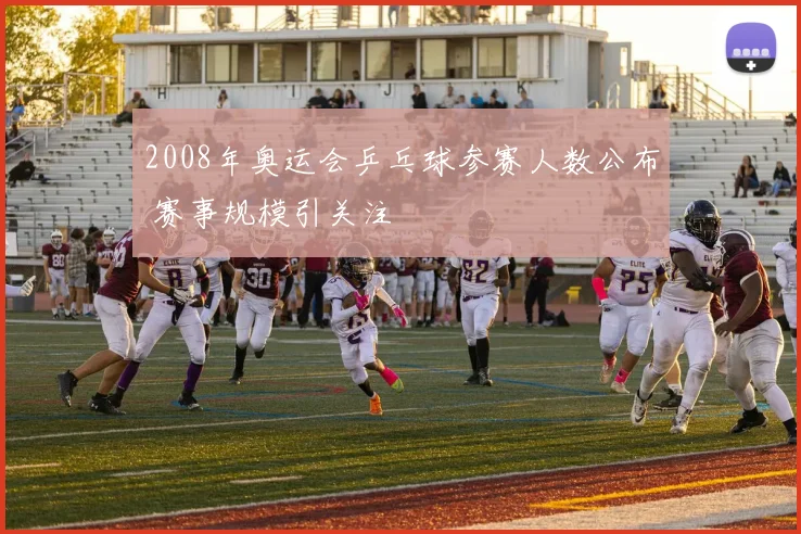 2008年奥运会乒乓球参赛人数公布 赛事规模引关注